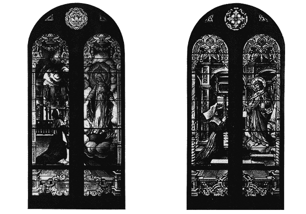 Immagine Trasparente della finestra del vetro macchiato cattolico
