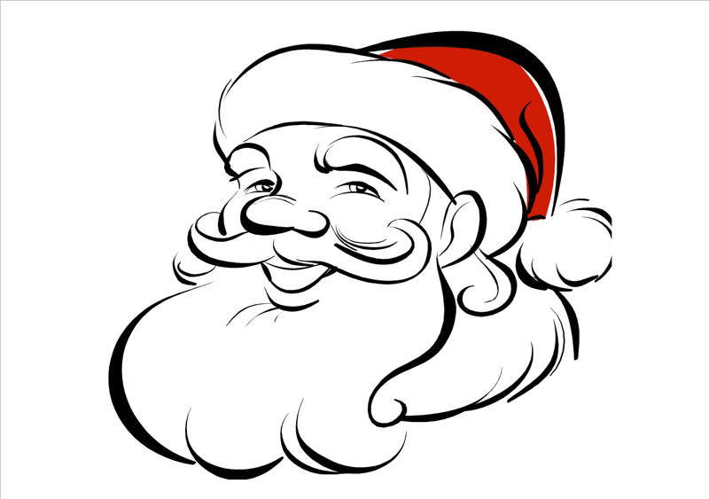 Christmas Santa Face Transparent Image