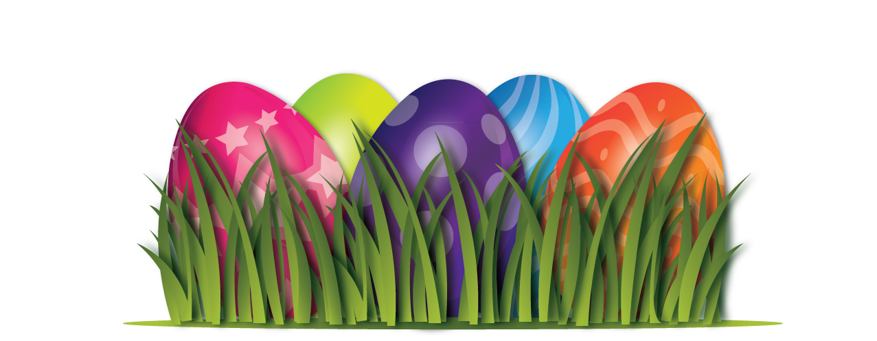 Easter Grass Eggs PNG Image Background