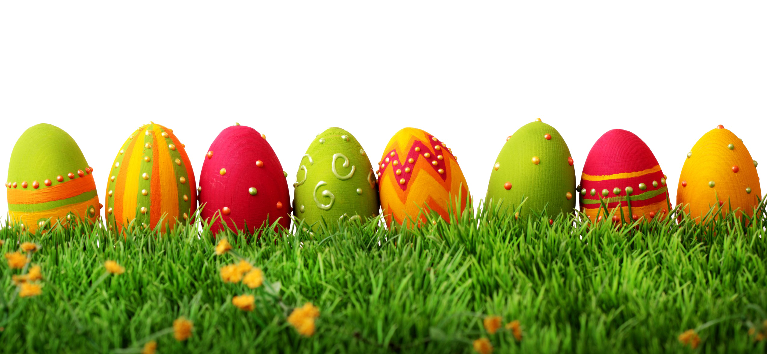 Easter Grass Eggs PNG Image