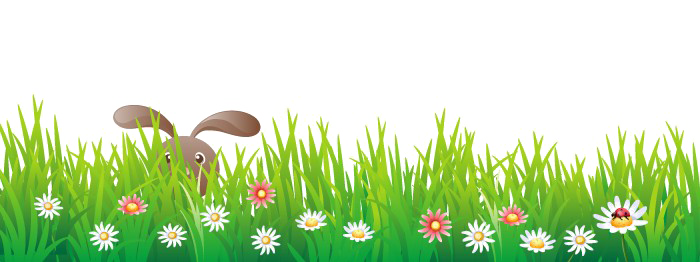 Easter Grass Flowers PNG Image Background
