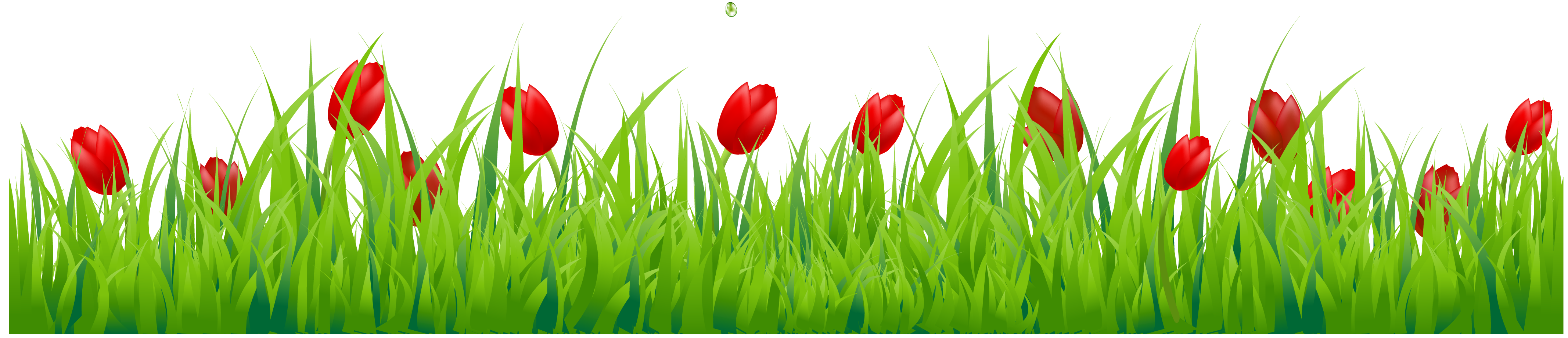 Easter Grass Flowers PNG Transparent Image