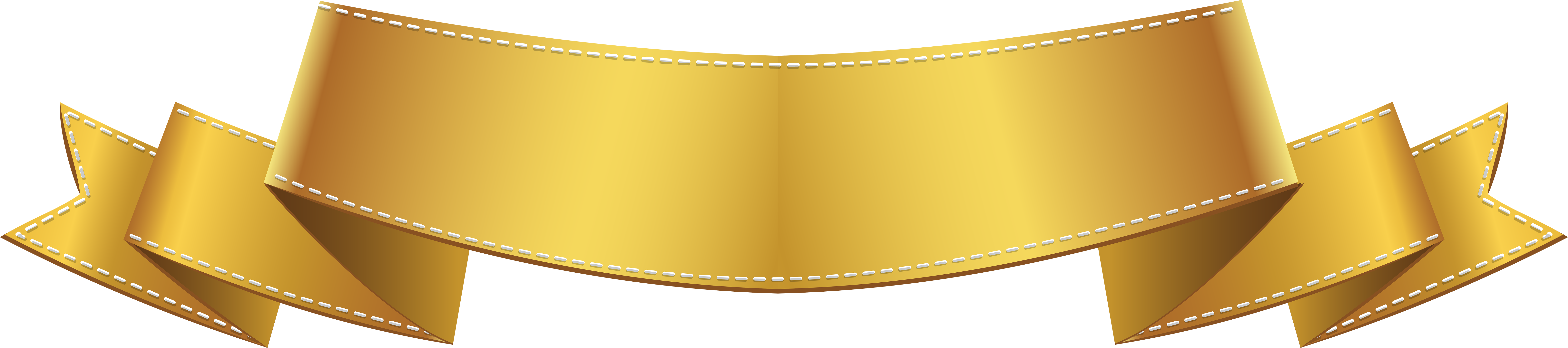 Golden Banner PNG Image Background