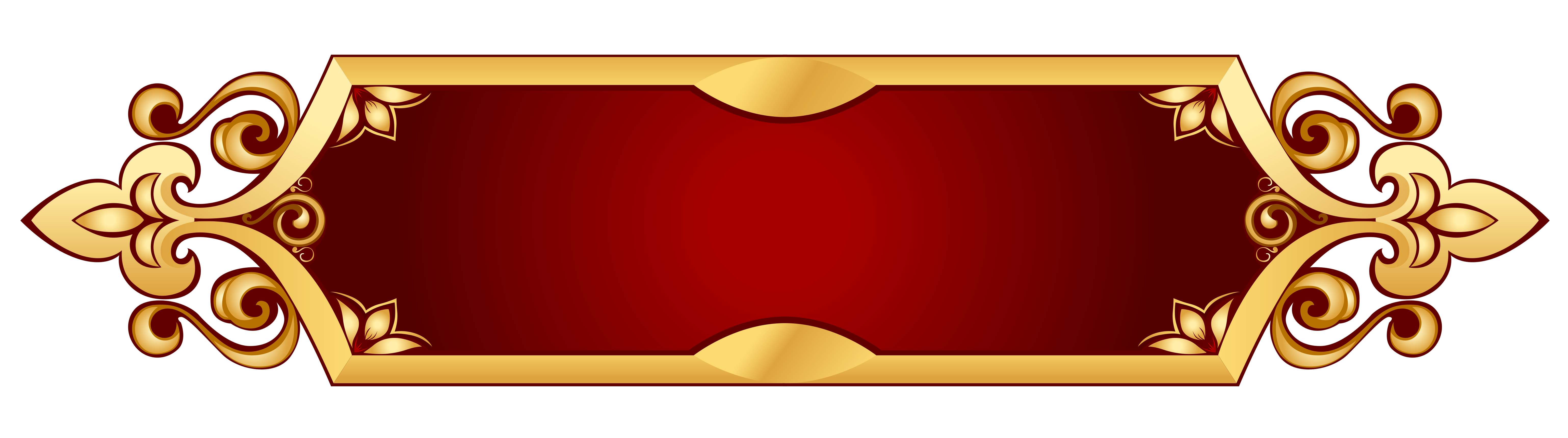 Golden Banner Transparent Background PNG