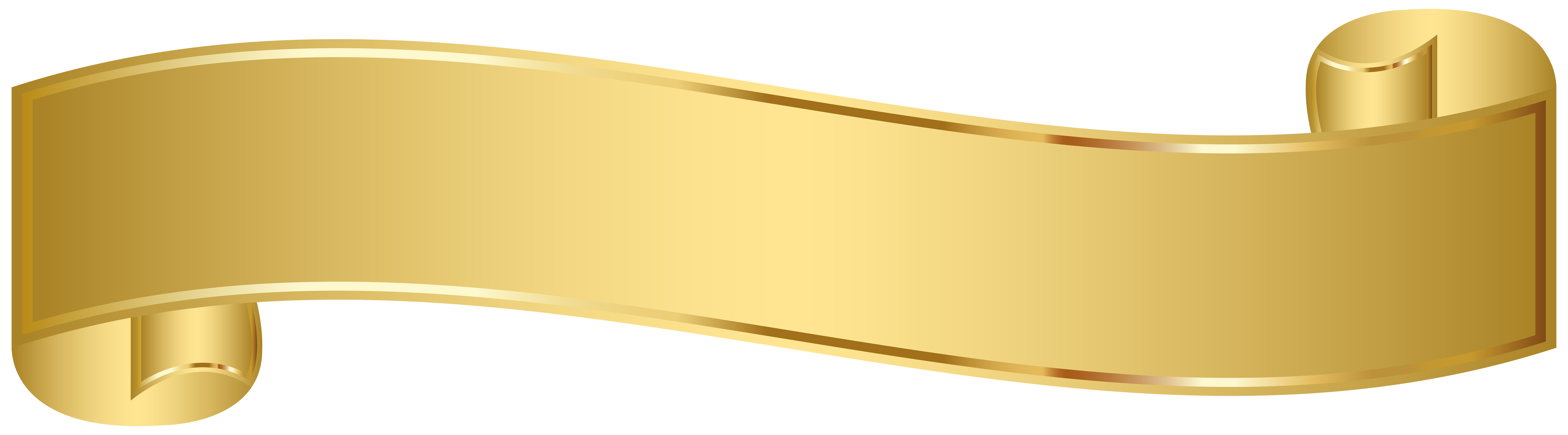 Golden Banner Transparent Image