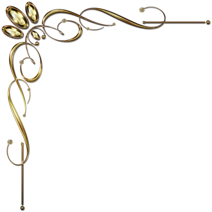 Fronteira floral dourada Download imagem transparente PNG