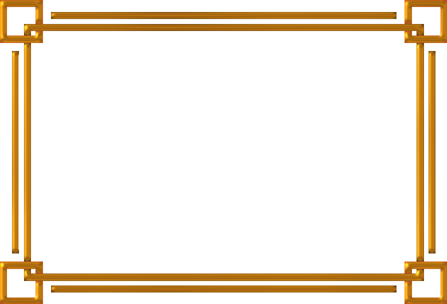 Golden Frame PNG Image with Transparent Background