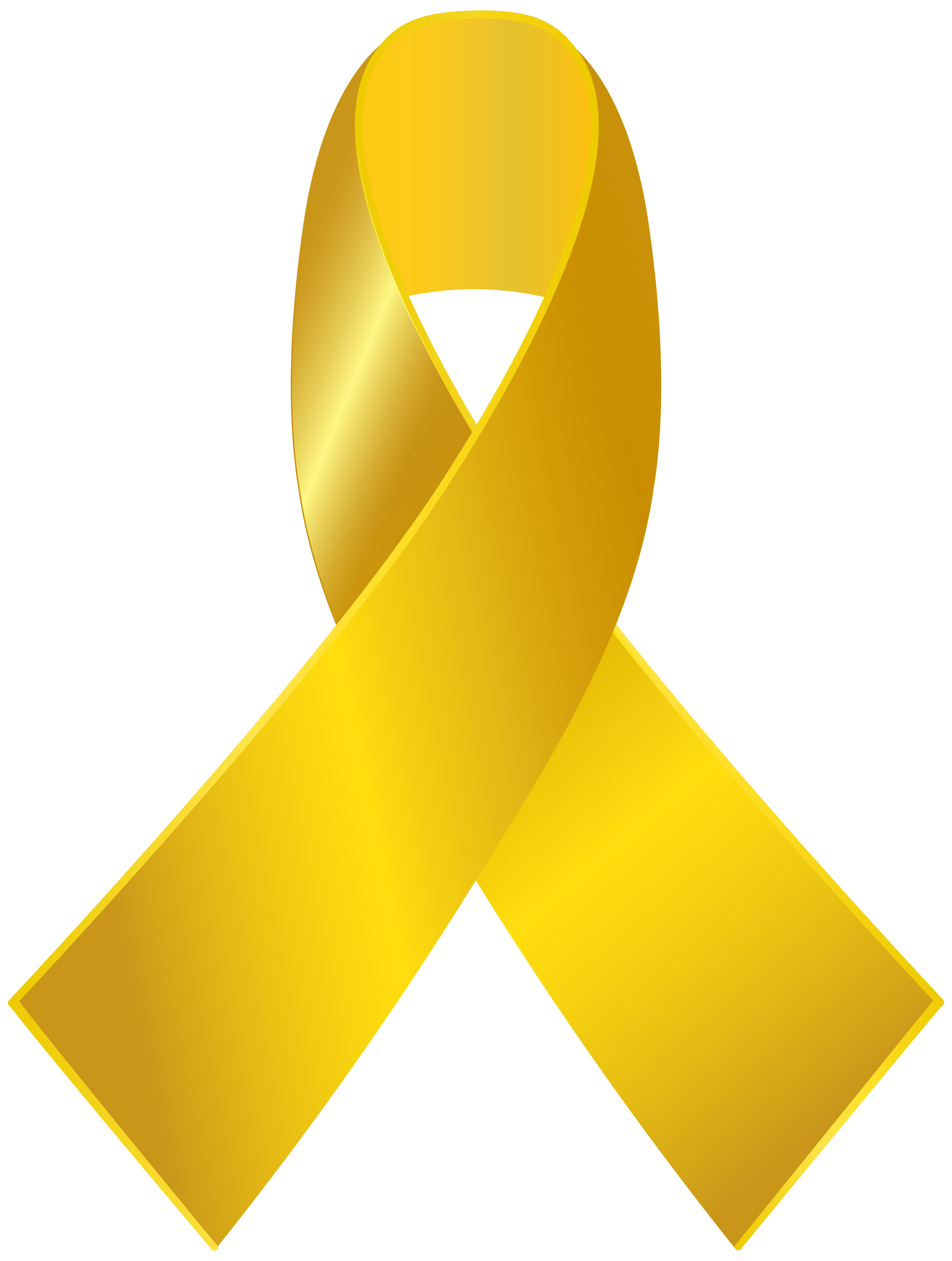 Golden Ribbon PNG Image with Transparent Background