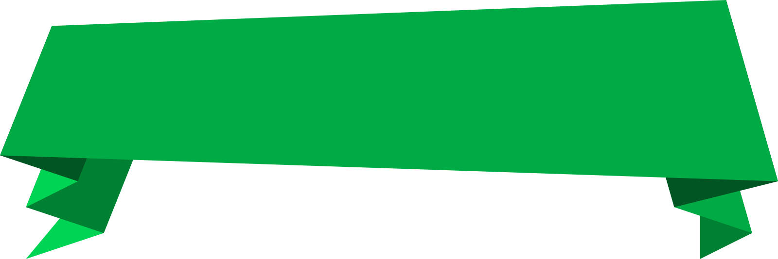 Green Banner PNG Pic