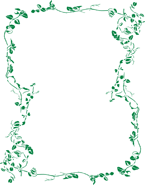 Imagem de PNG fronteira floral verde com fundo transparente