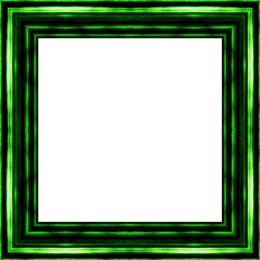 Green Frame PNG Image with Transparent Background
