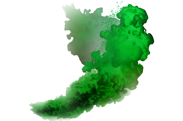 Зеленый дым Скачать PNG Image