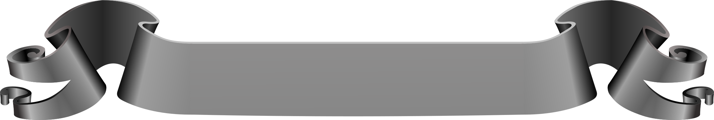 Grey Banner PNG Image Transparent