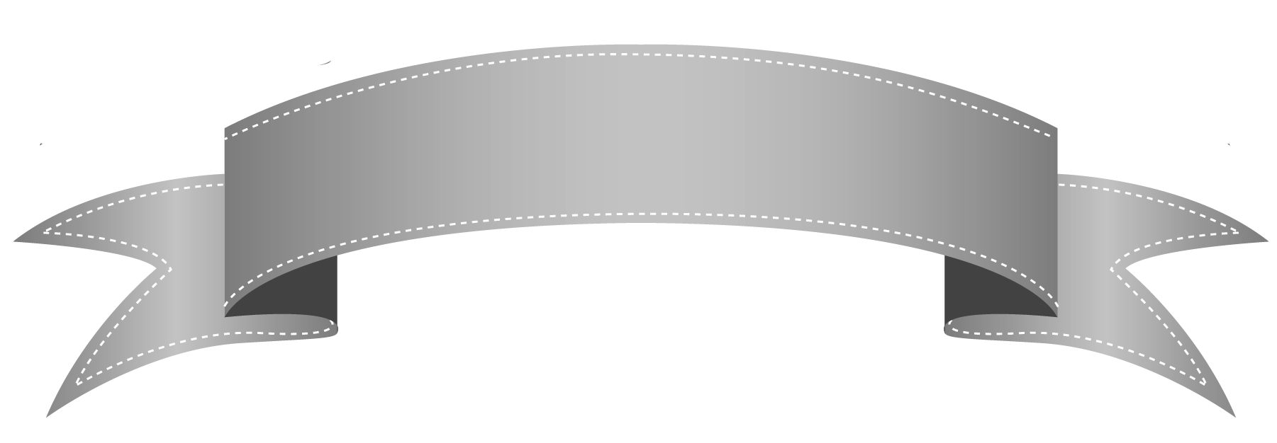 Gambar Grey Banner PNG Transparan