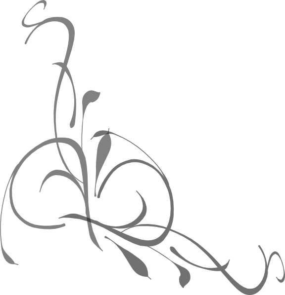 Imagem de download de PNG de borda floral cinza
