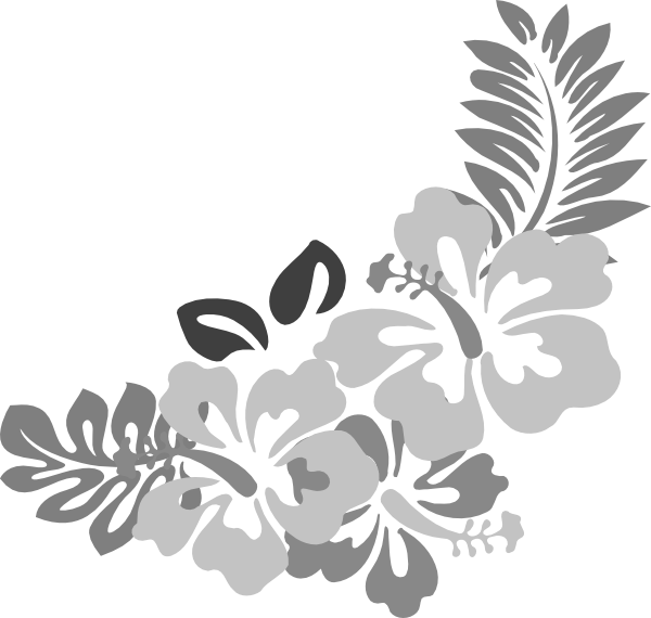 Grey Floral Border PNG Free Download