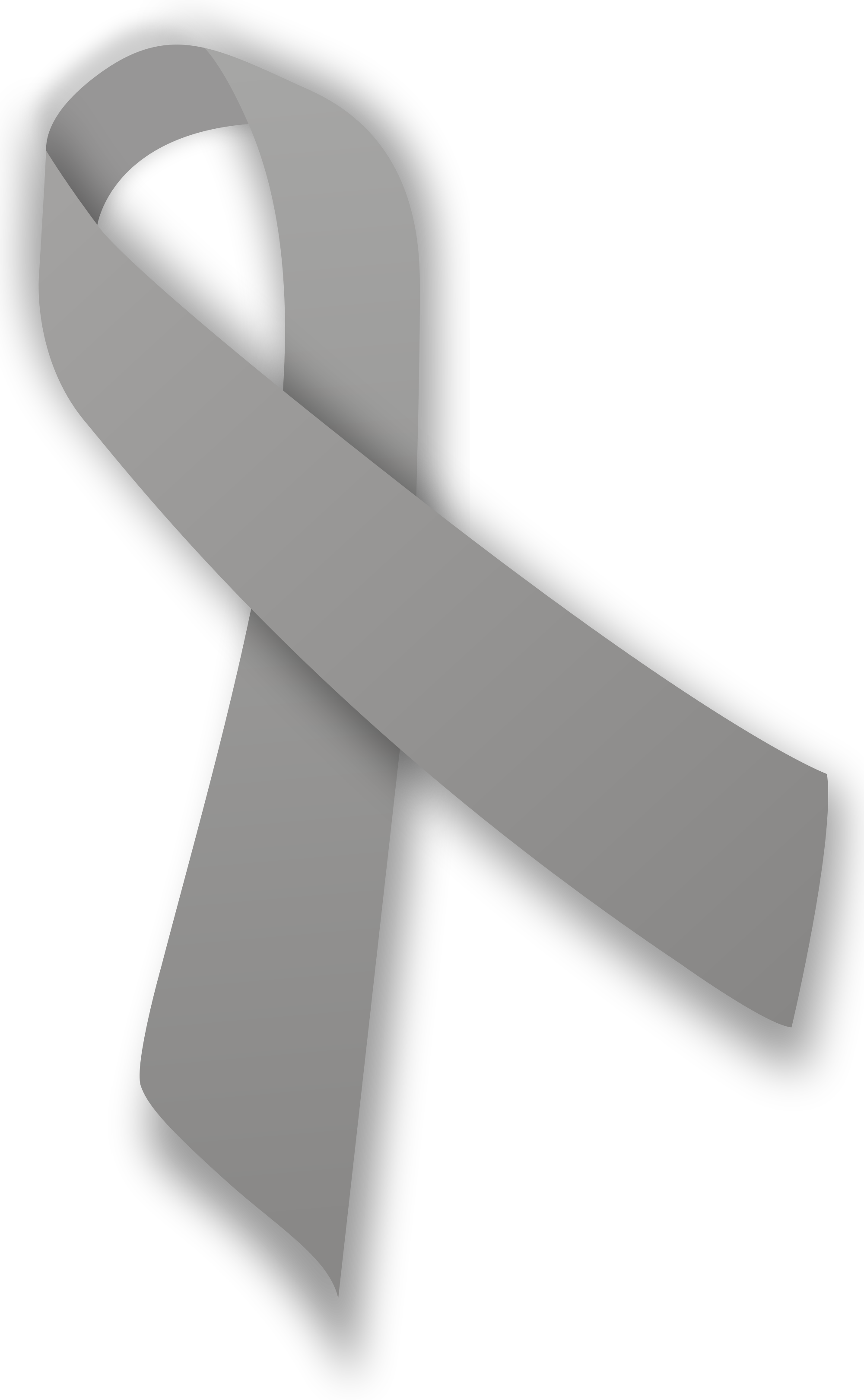 Grey Ribbon PNG Transparent Image
