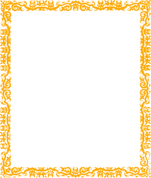 Orange Floral Border PNG Free Download