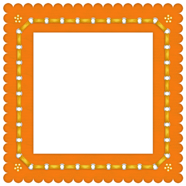 Orange Frame Transparent Image