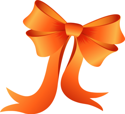 Orange Ribbon PNG Image Background