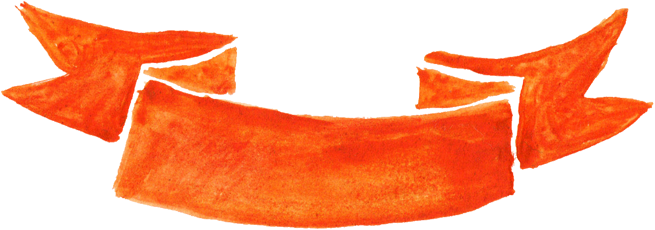 Orange Ribbon Transparent Image