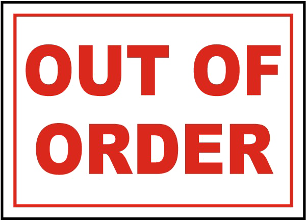 Out of order PNG Hochwertiges Bild