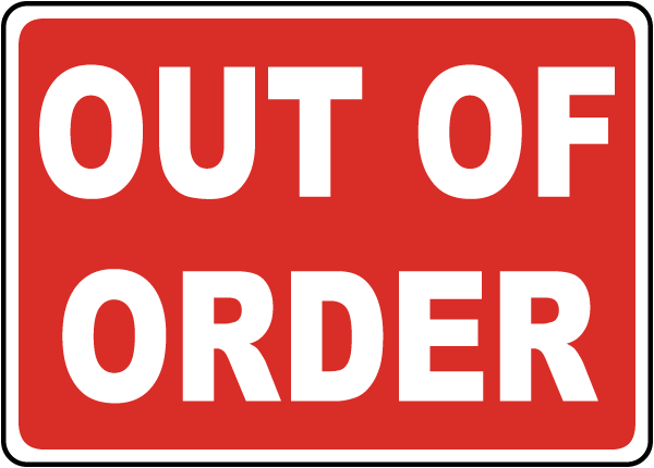 Out of Order PNG Image Background