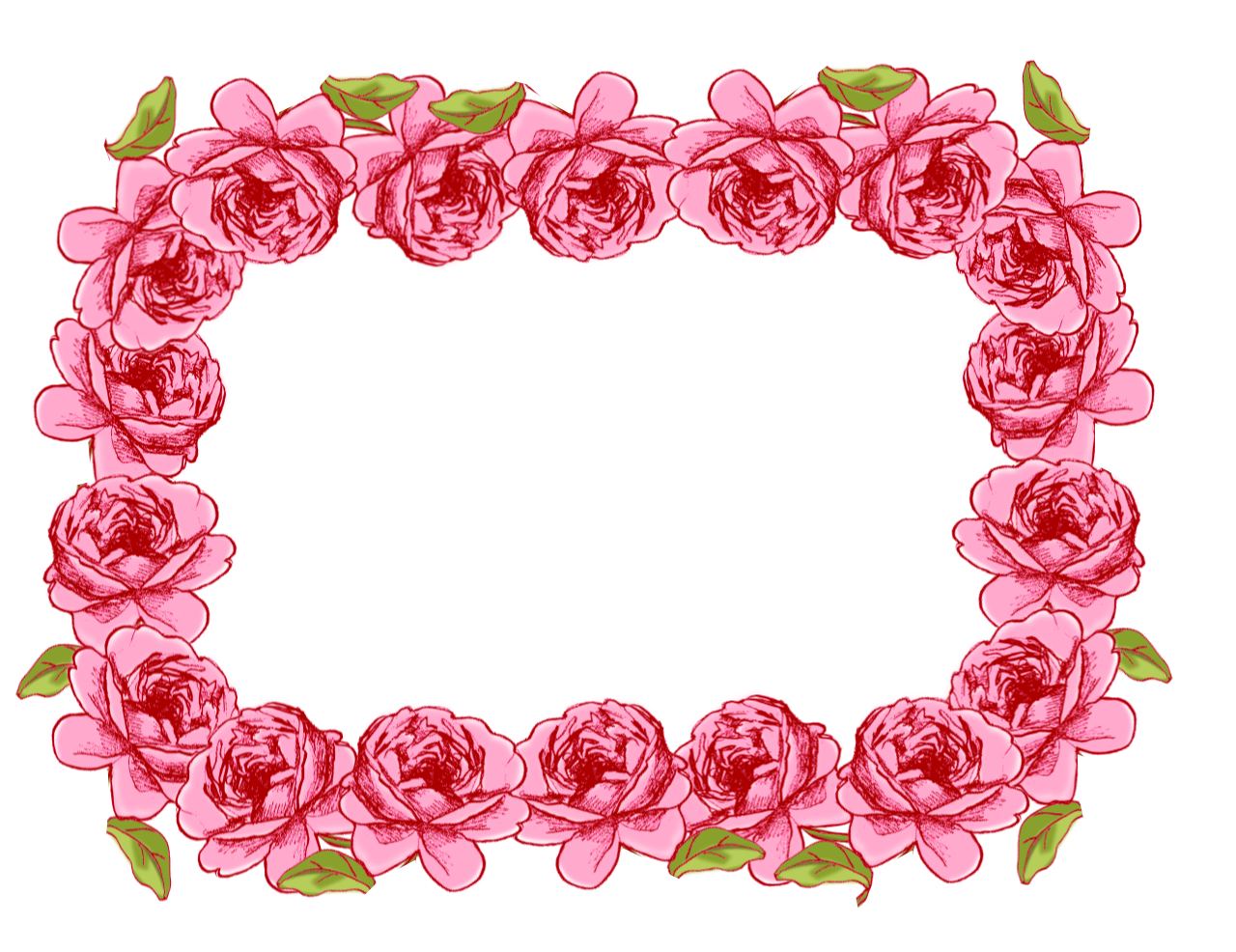 Borda floral rosa Download imagem transparente PNG