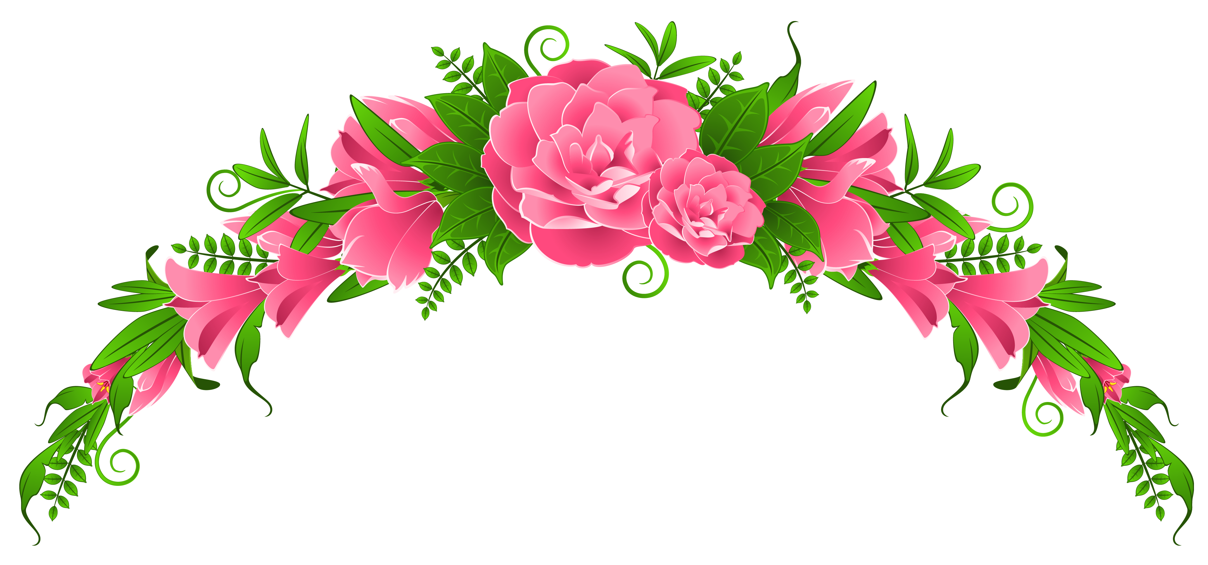 Foto de PNG border floral rosa