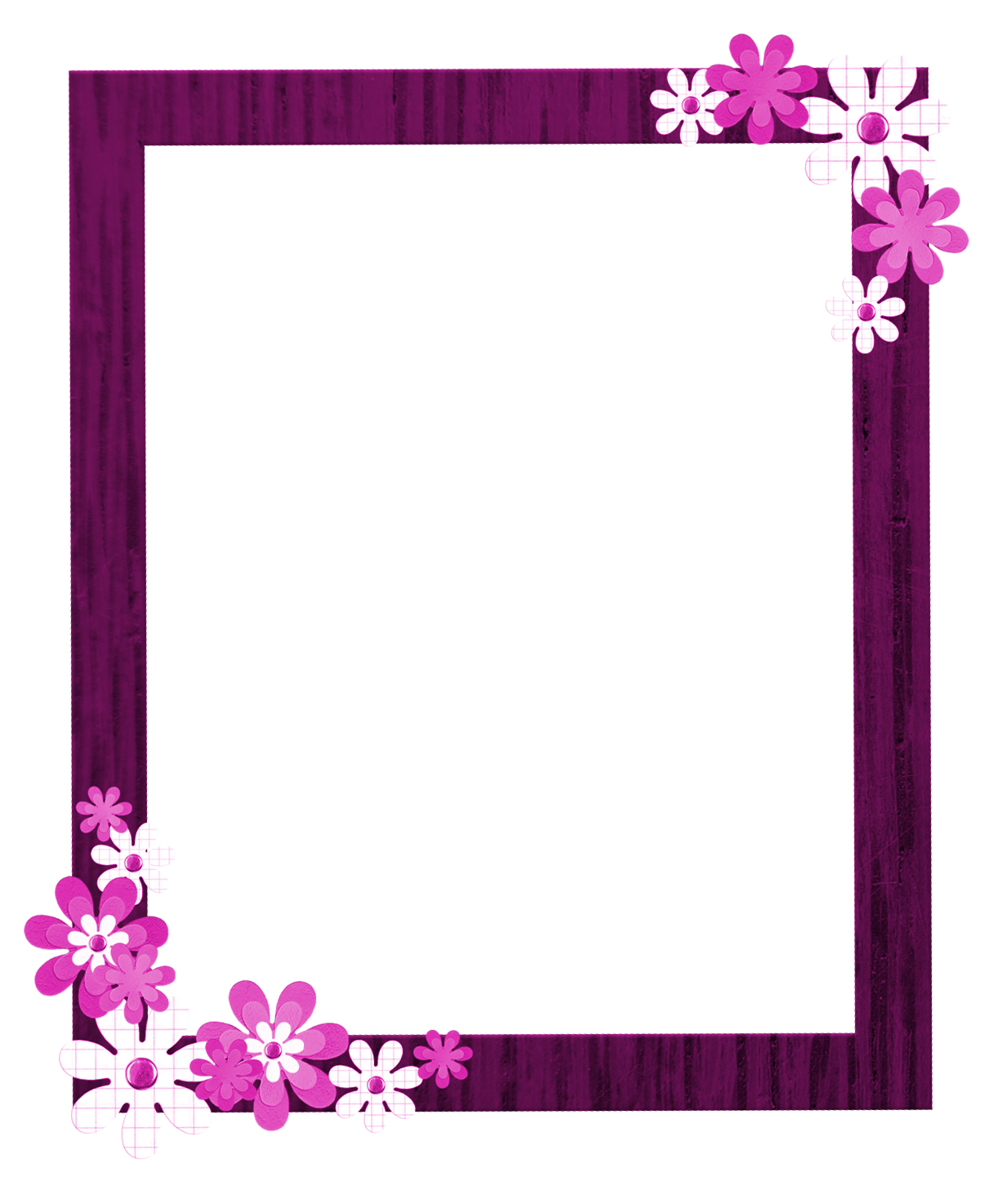 Imagem de PNG de borda floral rosa