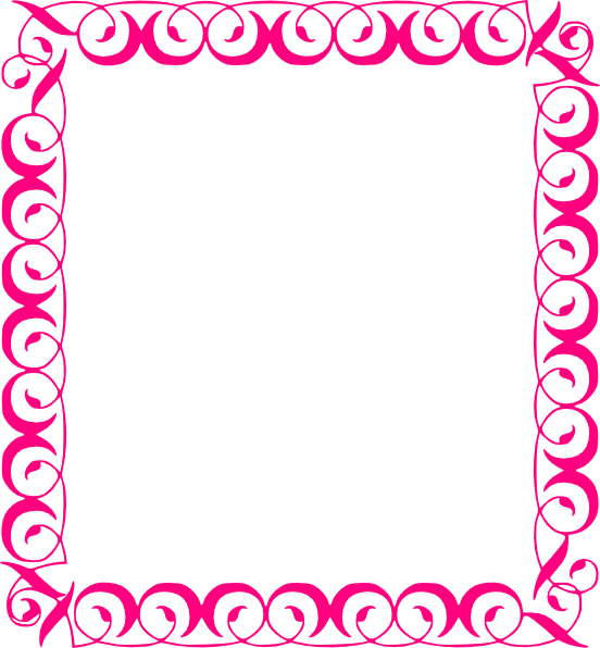 Pink Floral Border Transparent