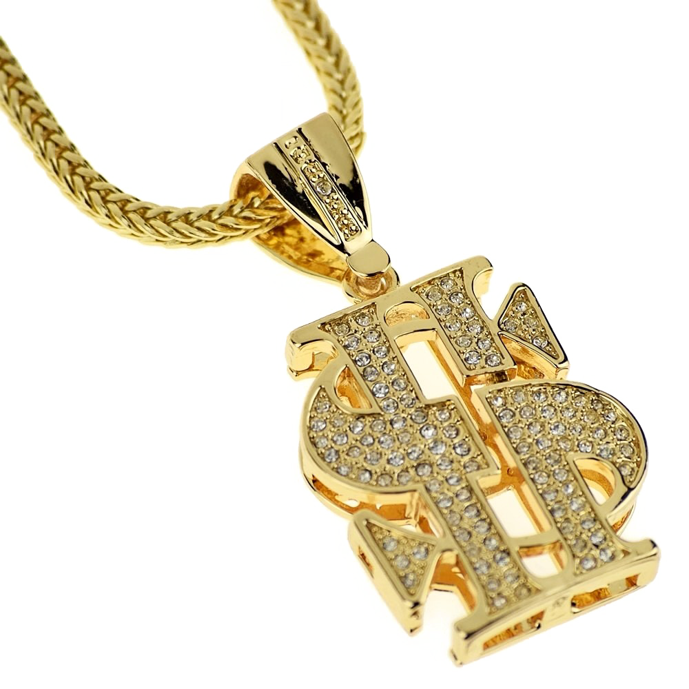Thug Life Dollar Gold Chain PNG Transparent Image