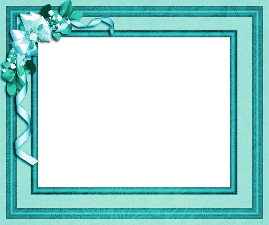 Turquoise Frame Free PNG Image