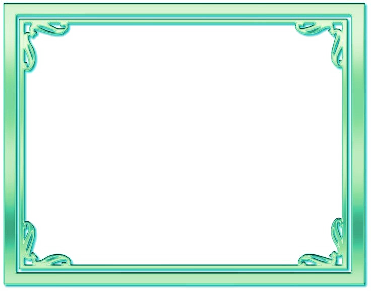 Turquoise Frame PNG Photo