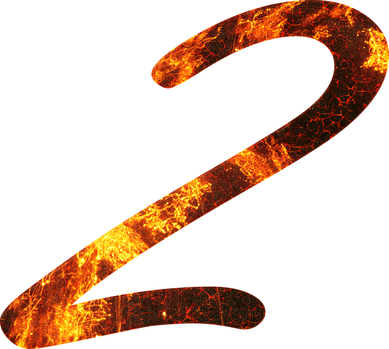 2 Number PNG Image with Transparent Background