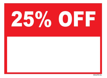 25 Percent Off PNG Free Download