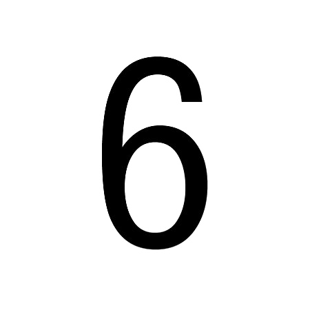 6 Number PNG Image With Transparent Background