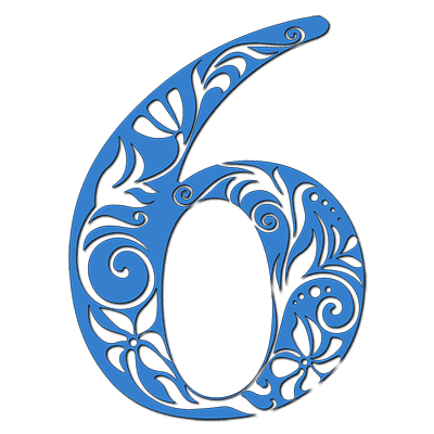 6 Number PNG Photo | PNG Arts