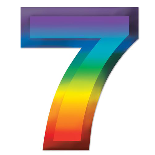 7 Número Baixar Transparente PNG Image