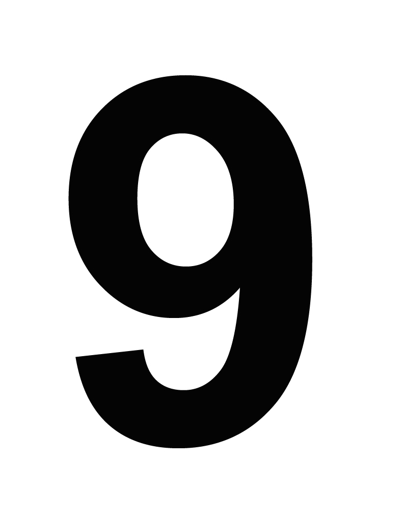 9 Number Free PNG Image