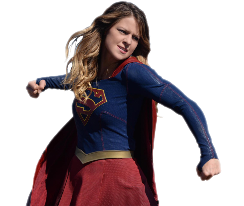 Action Supergirl Free PNG Image