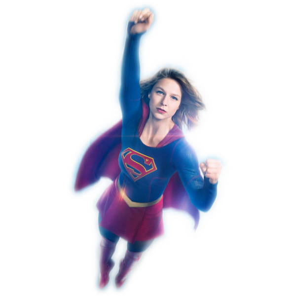 Action Supergirl PNG Image Background