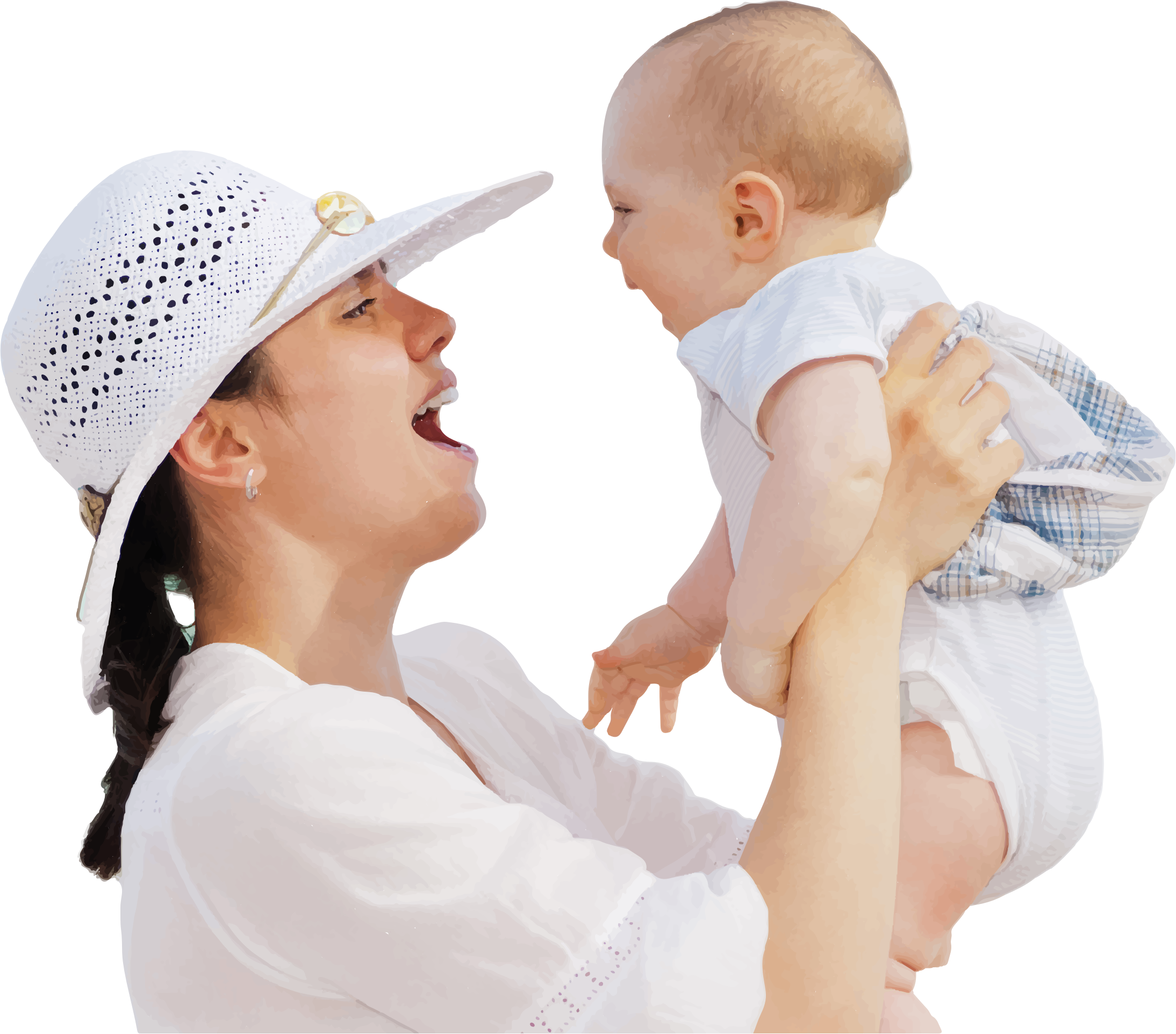 Baby With Mother PNG Free Download