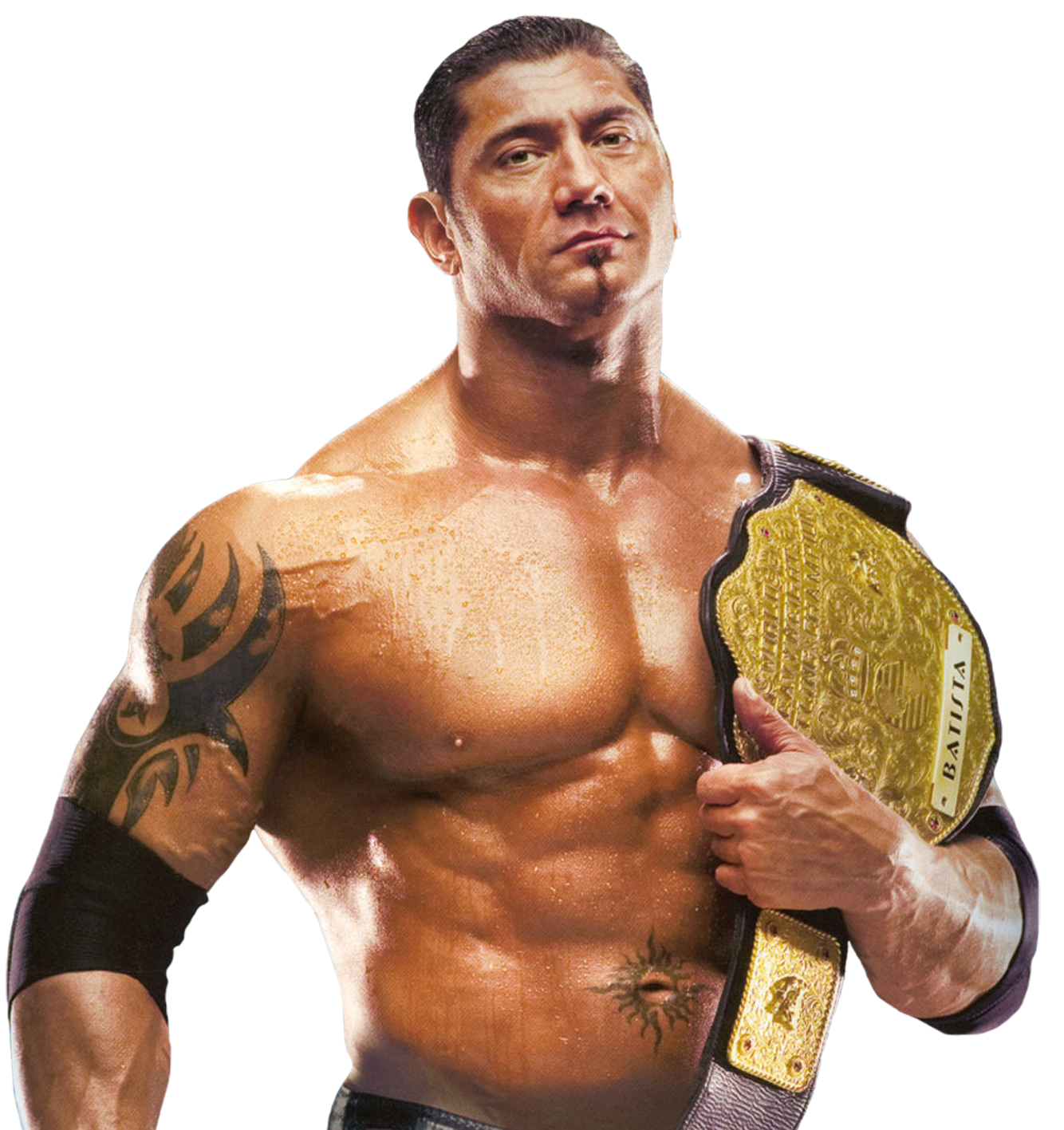 Batista WWE Championship PNG Image Background