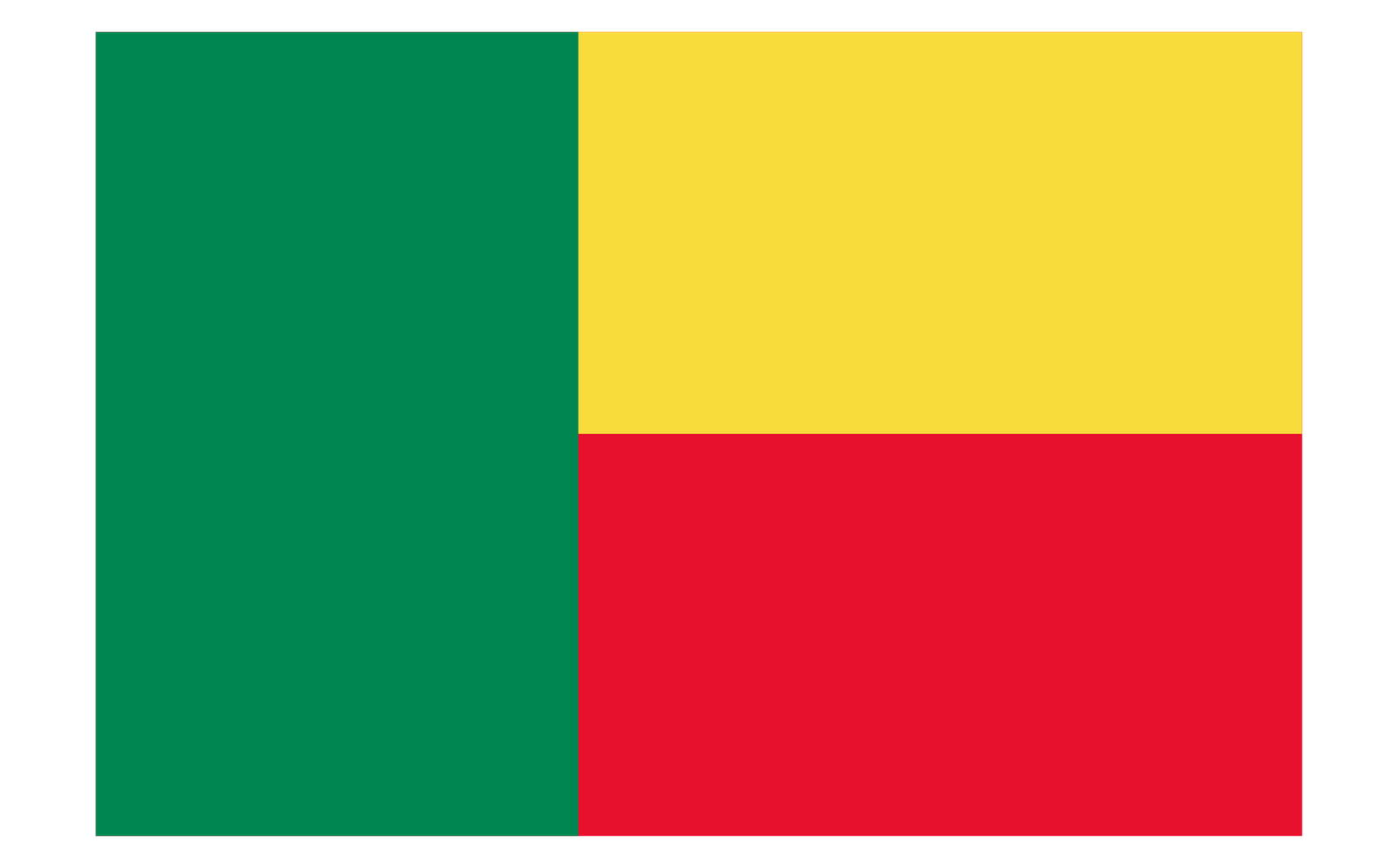 Benin-Flagge-transparentes Bild