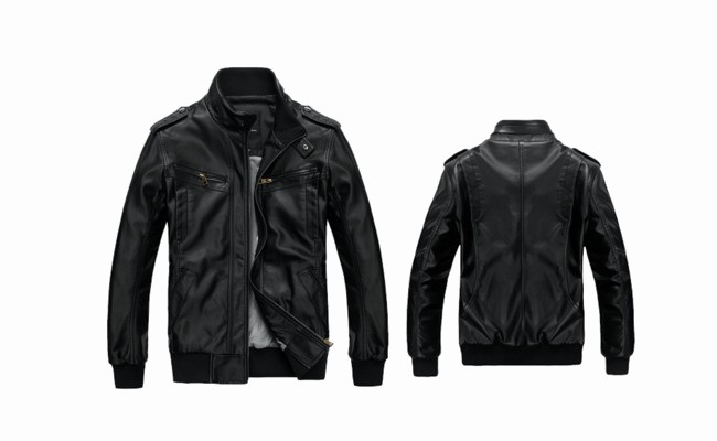 Biker Leather Jacket PNG Image Background