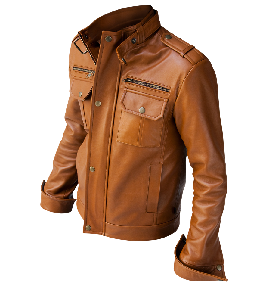 Biker Leather Jacket PNG Transparent Image