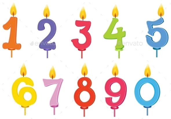 Свечи на день рождения Скачать прозрачное изображение PNG