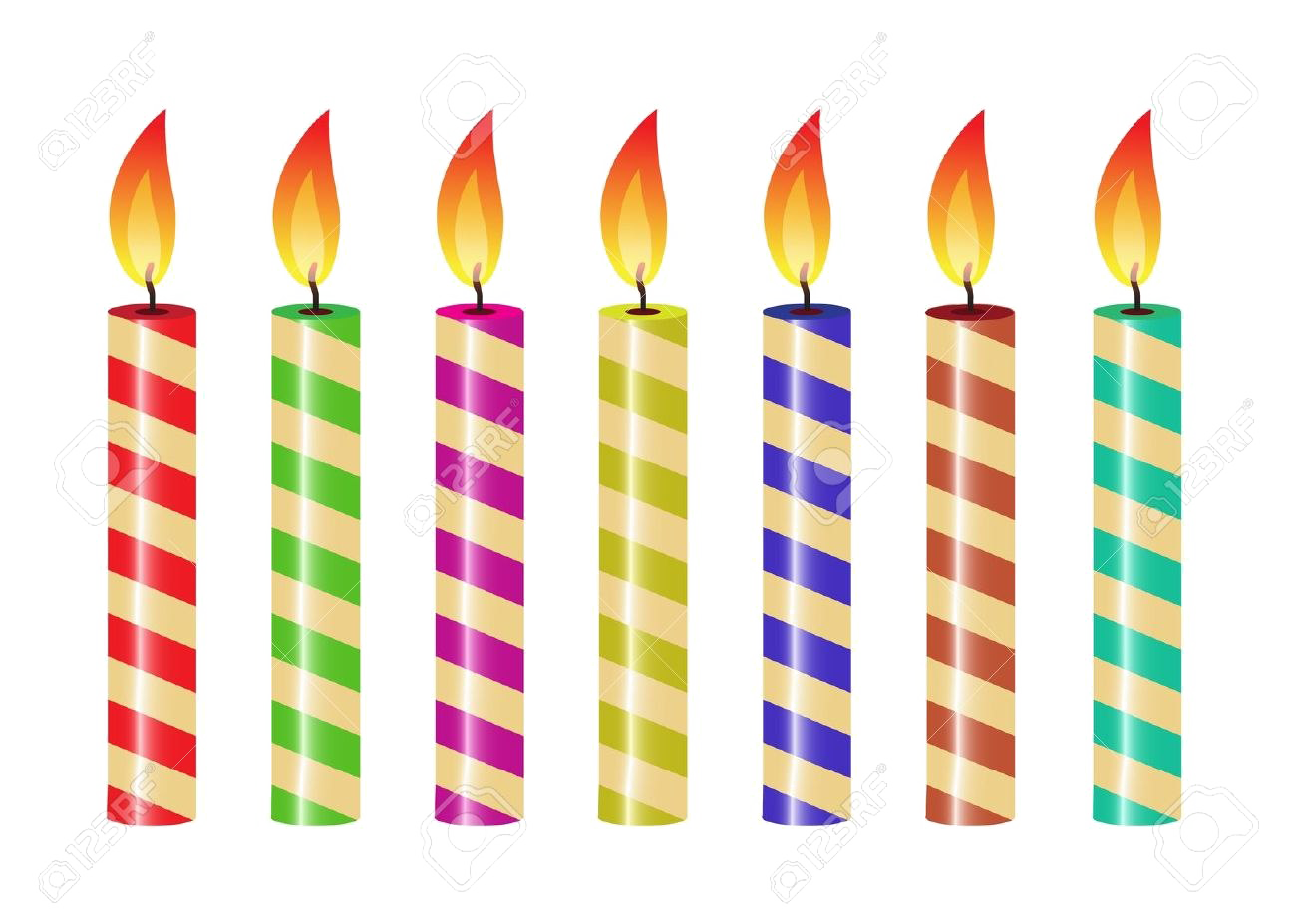 День рождения свечи PNG скачать бесплатно