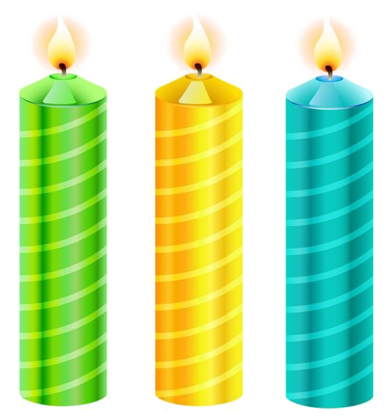 Свечи на день рождения PNG качественные изображения